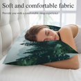 thumbnail image 5 of Dark Green Forest Throw Pillow Cover 12 x 20 Inch Decorative Pillow Cover Nature Foggy Mountain Pine Tree Lumbar Pillowcase Seasonal Rectangle Cushion Case for Couch Sofa Bed Living Room, 5 of 9