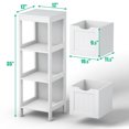 thumbnail image 2 of Costway White Floor Storage Cabinet Bathroom Organizer Free Standing 2/3/4 Drawers, 2 of 10
