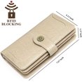 thumbnail image 4 of LAICAIW Women's Wallet Genuine Leather RFID Blocking Large Capacity Trifold Ladies Wallet, Light khaki, 5216, 4 of 7