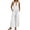 A-White, variant on Spring Jumpsuit for Summer Wedding Sleeveless V Neck Romper Wide Leg Jumper Travel Outfits with Pockets L