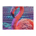 thumbnail image 4 of KLL Digital Flamingo Vibrant Art Print Fleece Throw Blanket, Horizontal Fleece Bedding Cute Soft Blankets Comfy Fleece Flannel Plush Home Decor for Couch & Bed -80"x60", 4 of 9