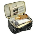 thumbnail image 6 of Unique Bargains Makeup Bag Marble Cosmetic Travel Bag Make Up Brush Organizer Bag Storage for Women Black 8"x5"x4", 6 of 7