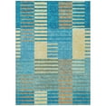 thumbnail image 2 of Addison Rugs Chantille Indoor/Outdoor Transitional Stripes Teal Washable Rectangle Rug, 5' x 7'6", 2 of 6