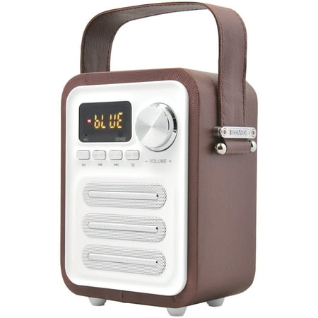 UPC: 0850001845076 | KNZ Technology RETRO2-BR Retro2 Vintage Design Wireless Portable Speaker (Chestnut Brown)