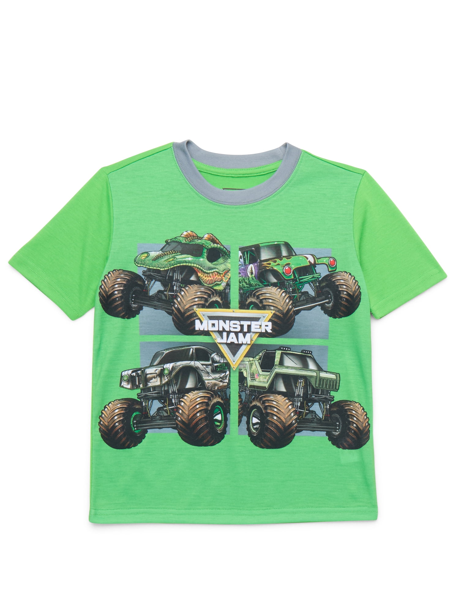 Monster Jam Boys Graphic Print Tee and Shorts Sleep Set, 2-Piece, Sizes 4-12