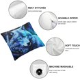 thumbnail image 4 of COMIO Zipper Closure 2-Piece Short Plush Pillowcase (Universal 1) Wolf White, 4 of 6