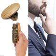 thumbnail image 2 of Mens Boar Hair Bristle Hard Round Wood Handle Beard Mustache Stylling Brush Tool, 2 of 5