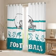 thumbnail image 2 of jejeloiu Boys Ball Game Black Out Curtains,Rugby Sport Curtains Pack of 2 (42x63 Each),White Football Helmet Bedroom Curtains For Boys Kids,Microfiber Bedroom Decor, 2 of 6
