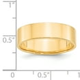 thumbnail image 3 of 14K Yellow Gold 6mm Light Weight Flat Band Ring Size 10, 3 of 7