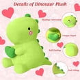 thumbnail image 4 of Peluche de peluche SQEQE, amante de los dinosaurios, de peluche, 50 cm, 4 of 8