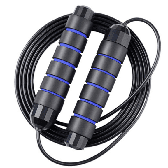 Weighted Jump Rope - For Fitness , Cardio, Boxing , Crossfit, Endurance Training, Jumping Exercise. - blue black