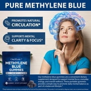 2 Pack Methylene Blue Gummies, USP Grade, Cognitive Support, 30 Count