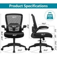 thumbnail image 2 of FelixKing Office Chair, Ergonomic Desk Chair Breathable Mesh Chairs with Adjustable High Back Lumbar Support Flip-up Armrests, Executive Swivel  Task Computer Chairs for Home Office Black, 2 of 8