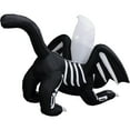 thumbnail image 4 of Haunted Hill Farm 5 ft Tall Pre-lit Inflatable Black Cat Bat with Red Eyes and Ghost, HIBCATS052-L, 4 of 13