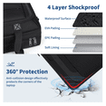 thumbnail image 3 of Maletín Para Laptop De 15.6 Pulgadas Impermeable De Hombre Belug, negro, 3 of 5
