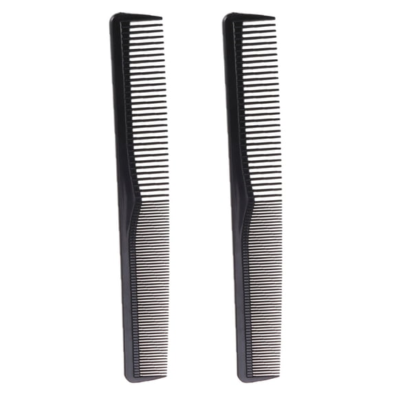 OFFIGAM 5Pcs Black Plastic Hair Comb Set Double Side Haircut Comb for Salon and Home Use