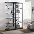 thumbnail image 4 of Furniture of America Toggin Industrial Metal 58-Inch Bookcase in Antique Blue, 4 of 7