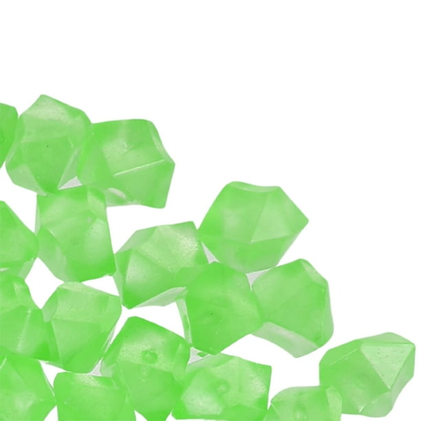 300 unidades de guijarros que brillan en la oscuridad, piedras decorativas luminosas, rocas, guijarros luminosos para decoración exterior, jardín, patio, acuario, pasarela, pecera