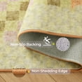 thumbnail image 4 of 8x10 Modern Geometric Green Olive Area Rug, Washable Low Pile Carpet with Non-Slip Backing, Stain-Resistant for Living Room, Bedroom, Playroom, 4 of 8
