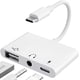 thumbnail image 1 of USB C Adapter 3.5mm Jack with Fast Charging OTG Adapter, Type C to Aux Splitter Headphones Audio (White), 1 of 1