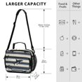 thumbnail image 4 of FORMRS Student Lunch Bag Insulated Reusable Cooler Box with Zipper Pockets, Dark Sharks, 4 of 9