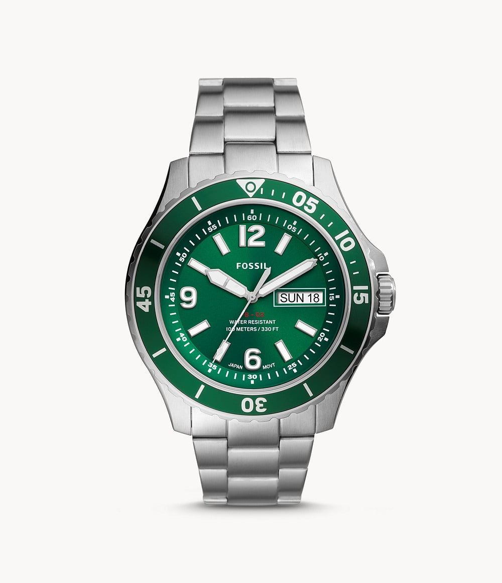 Three-Hand, Stainless Steel Watch 