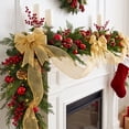 thumbnail image 4 of Christmas Deco Mesh Ribbon Roll with Metallic Foil Glitter, Wired for Wreaths, Garlands, Bows and Holiday Home Decorations, 4 of 6