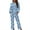 Blue Penguin, variant on FOR U DESIGNS Purple Butterfly Womens Pajama Set Soft Long Sleeve Pajamas Long Pants with Pockets for Womens 2 Piece Size L Nightwear Sets Button Front Sleepwear