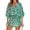 Green, variant on Women'S Summer Romper Lace Up Printed Half Sleeves Casual Wide Leg Mini One-Piece Jumpsuit Green XL