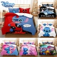 thumbnail image 2 of Disney-Juego de ropa de cama de Stitch, funda de edredón de dibujos animados de Anime, decoración de funda de almohada, funda de edredón para dormitorio, traje de cama, regalo para niños, 2 of 5