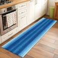 thumbnail image 3 of Blue Ombre Stripes Kitchen Runner Rug 2x6 Washable Runners for Hallway Non Slip Modern Gradient Abstract Texture Large Area Rug Indoor Floor Carpet for Bathroom Laundry Entryway Bedroom Living Room, 3 of 8