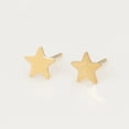 thumbnail image 3 of Aretes Broqueles Estrella Pulidos P/ Dama o Niña Oro 14K Lam dorado Unitalla, 3 of 7
