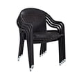 thumbnail image 5 of Crosley Furniture Palm Harbor 4-Piece Stackable Outdoor Chair Set, Wicker Patio Chairs for Dining, Porch, 5 of 5
