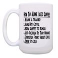 thumbnail image 2 of ThisWear Teacher Appreciation Gift How To Make Iced Coffee Funny Best Teacher Mug Gift 15oz Coffee Mug, 2 of 4