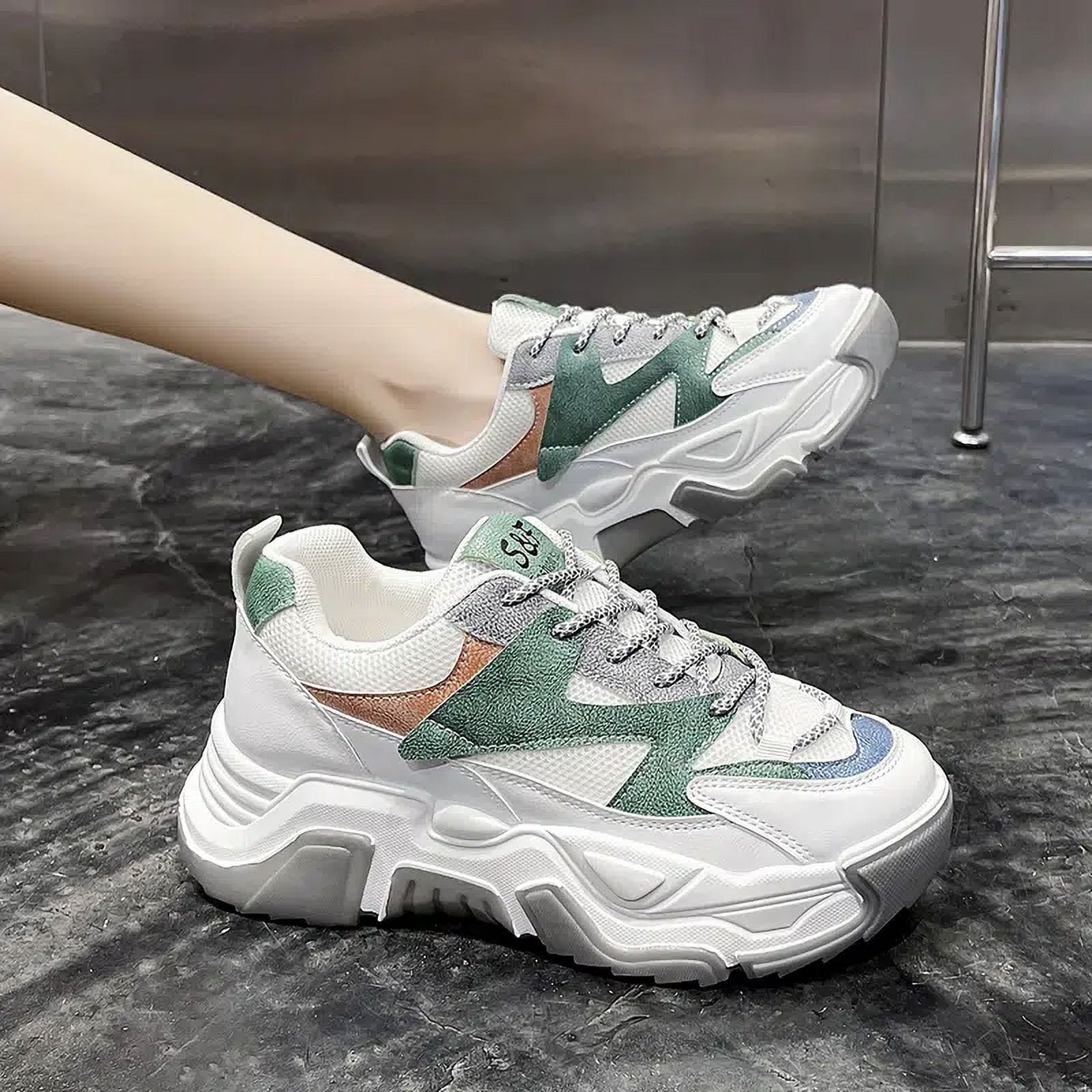 Women's Casual Sports Shoes Spring/autumn New Style Trendy Thick White  Breathable Sneakers | SHEIN