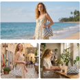 thumbnail image 2 of JKCCZLL Womens Summer Straw Woven Beach Bag Large Bohemian Handmade Crochet Shoulder Tote Purse Vacation Handbag,Blue,go out, 2 of 9