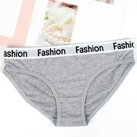 

MRULIC intimates for women Underpant SXL Sleepwear Cotton Lingerie Underwear Brief Grey + XL