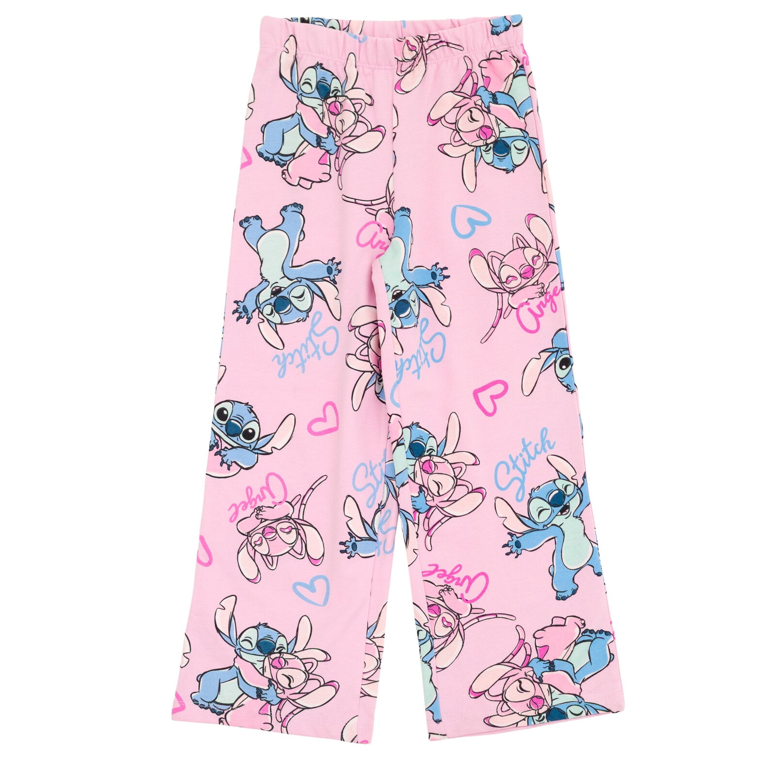 Disney Lilo & Stitch Angel Fleece Pullover Crossover Sweatshirt and Pants Outfit Set Toddler to Big Kid