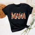 thumbnail image 6 of GaThRRgYP Womens Tshirts Trendy Fashion Tops,Women Mother's Day Gift Mom Flower Print Short Sleeve Round Neck T-shirt Pattern Top Black S, 6 of 7
