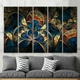 thumbnail image 4 of Trendy Poster, Fractal Pattern Printed, Shimmery Wall Decor, Fractal Pattern, Abstract Canvas, Modern Wall Decor, Gold Artwork, Canvas Wall Decor - 3P-Gold Framed, 4 of 9