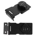 thumbnail image 1 of CRAFTHROU 2Pcs Keyless Mechanical Combination Lock Black Cabinet Door Hasp Latch for Secure Use, 1 of 8