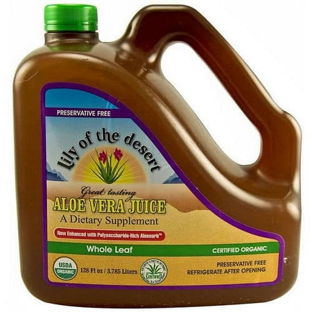 Lily Of The Desert Aloe Vera Juice Whole Leaf Preservative, 1 GAL