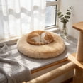 thumbnail image 5 of Plush Cat Dog Cushion, Round Pet Warm Mat, Soft and Comfortable Sleeping Cushion for Living Room, 20in, 5 of 6
