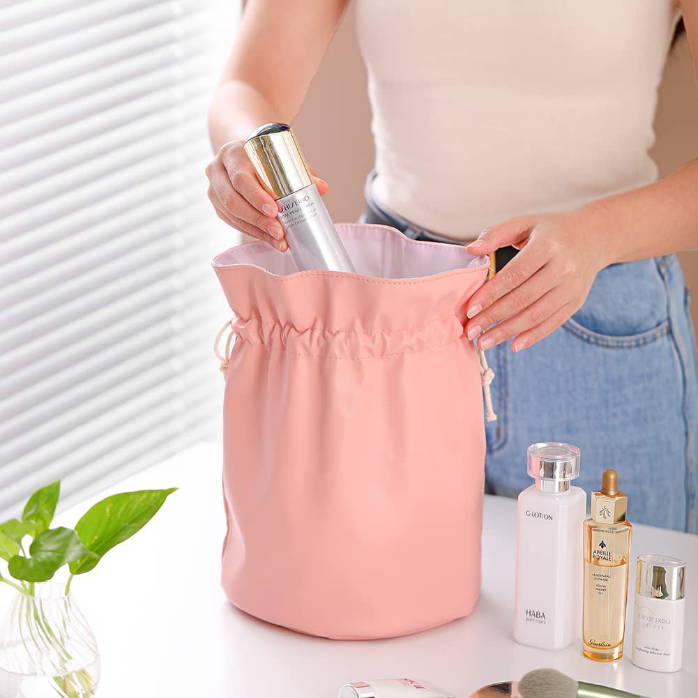 Portable Drawstring Makeup Bag, Drawstring Cosmetic Bag Large Capacity Lazy  Travel Makeup Pouch Magic Toiletry Bag for Womens Girls - Multicolour