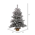 thumbnail image 2 of Vickerman B160543LED Anoka Floqué avec Arbre de Table Dura-Éclairé avec Lumières LED Blanc Chaud, 42 Po., 2 of 2