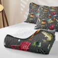 thumbnail image 4 of Manfei Rustic Fishing Bed Spread Queen, Outdoor Adventure Queen Coverlet Set, Gray, 3pcs, 1 Quilt and 2 Pillowcases, 4 of 7
