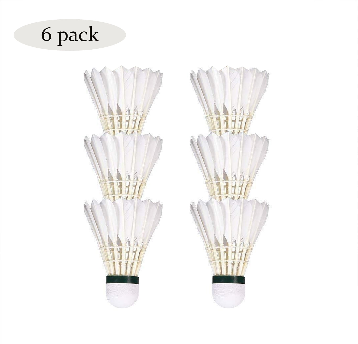 Casewin 3Pack White Goose Feather Badminton Shuttlecocks with High