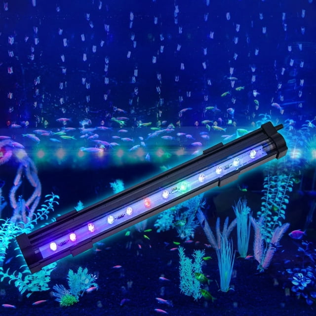 Dsseng LED Aquarium Air Bubble Light 1 Watt Aquarium Fish Tank Air Stone with Automatic Color Changing LED Light