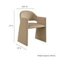 thumbnail image 3 of Side Dining Chair Armchair, Brown, Velvet, Bar Pub Cafe Bistro Dining Kitchen Hospitality Restaurant, Modern Contemporary, HB37563, 3 of 9