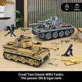 thumbnail image 2 of Set de construcción de juguetes WINGIFT WW2 Army Tanks, 1030 piezas, 2 of 9